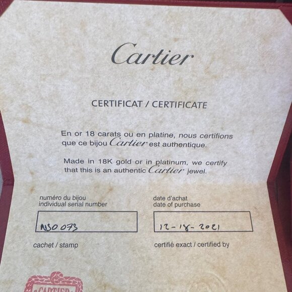 Cartier Love Bracelet 18K Yellow Gold Size 18 - Picture 3 of 10